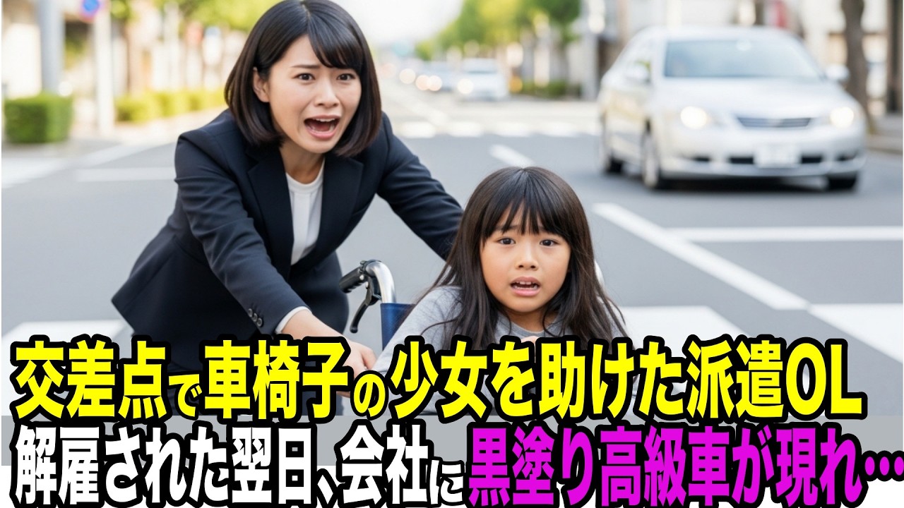 車椅子の少女を助け即日解雇された派遣OL。翌日“黒塗りの高級車”が現れ…