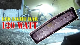 Unboxing and testing EBAY 12 120 watt LED light bar