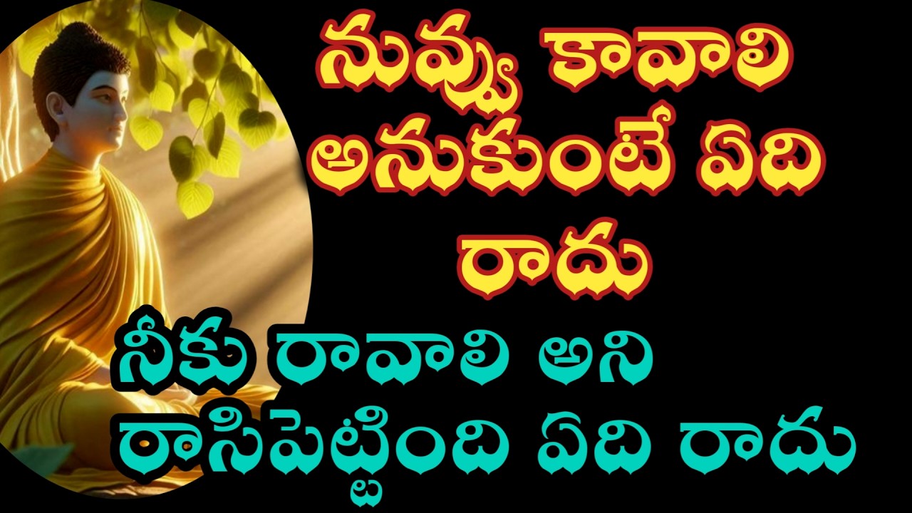 నీకు రావాలి అని రాసిపెట్టి ఉంటే ఏది ఆగదు నీది కానిది ఏది నీకురాదు |budda healing quotes
