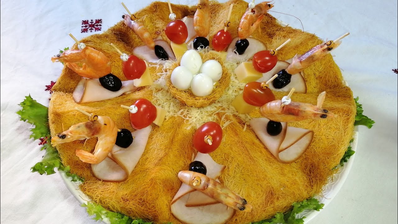 كنافة مالحة بريستيج بالصلصة البيضاء لمناسباتكم