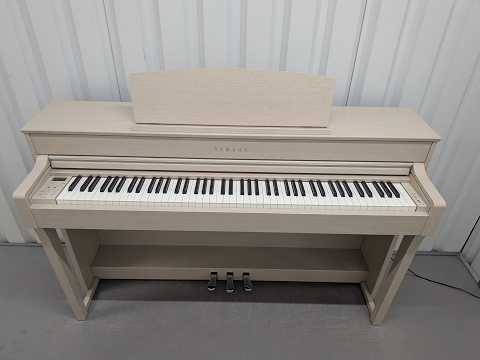 Yamaha Clavinova CLP-645 in white ash finish stock nr 26327 - YouTube