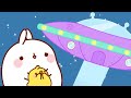 Molang and Piu Piu and The Alien SPACESHIP 👽 | Funny Compilation For Kids