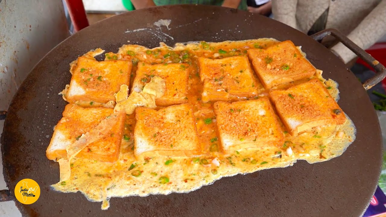 Biggest Bread Omelette Making Rs. 140/- Only l Hyderabad Street Food | INDIA EAT MANIA