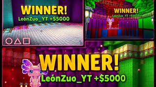 I WIN THREE TIMES IN SQUID GAME#minecraft #mincraftpvp #minefunio #minefun #gaming #squidgame #pvp 