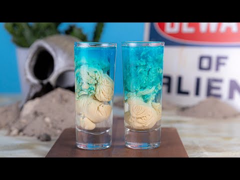 Alien Brain Shooters 👽 Halloween Drink Idea! #Shorts