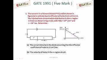 Solution to GATE 1991 Electronic Devices (Five Mark) - PN Junction