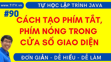 Java 90. Cách tạo phím tắt cho chương trình Java Swing