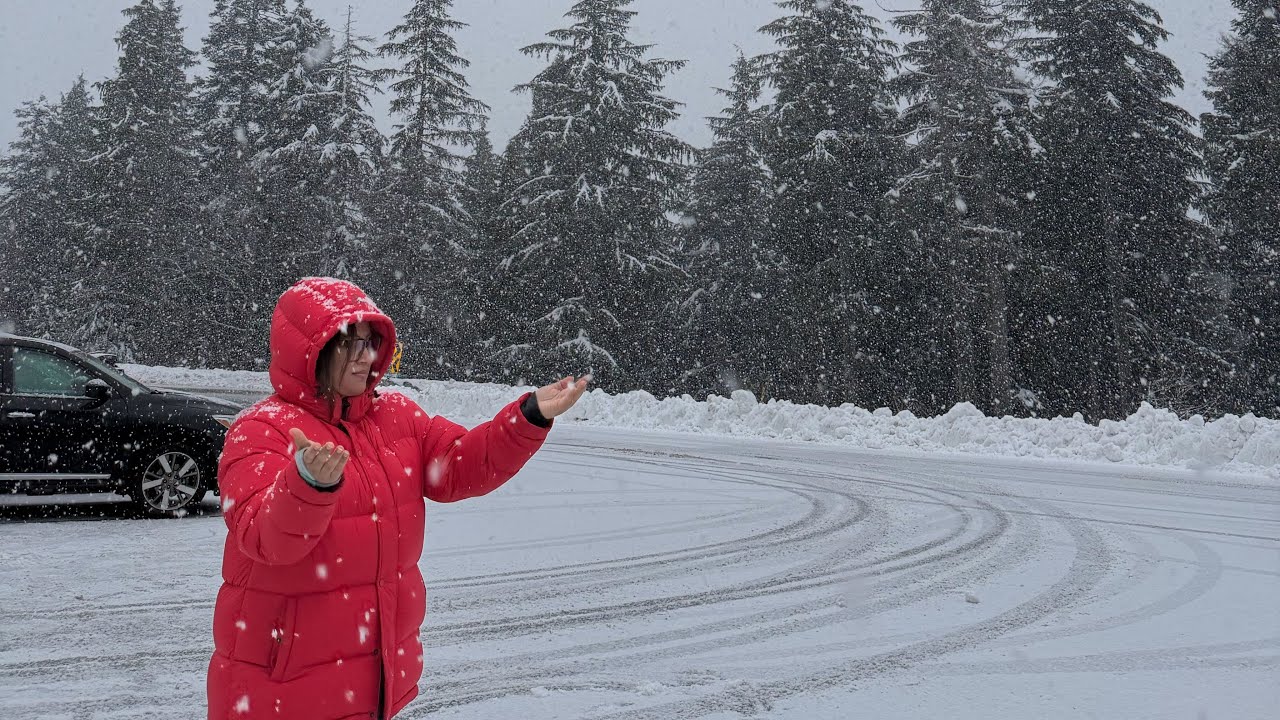 Semore mountain snow #snowfall #snowman #viralvideo #winter 