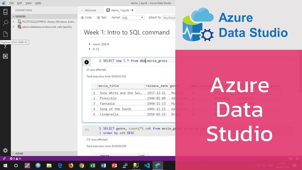 สอน database  New  สอน Azure Data Studio เบื้องต้น (สร้าง Database Connection, SQL Notebook)