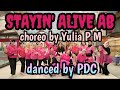 Stayin alive ez line dance chorby yulia p mina danced by pdcina