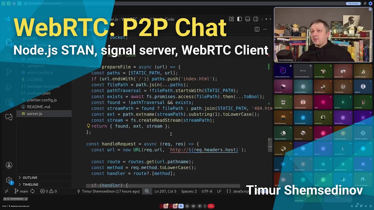 💬 WebRTC для создания P2P чата: Node.js STAN, сигнальный сервер, WebRTC ...