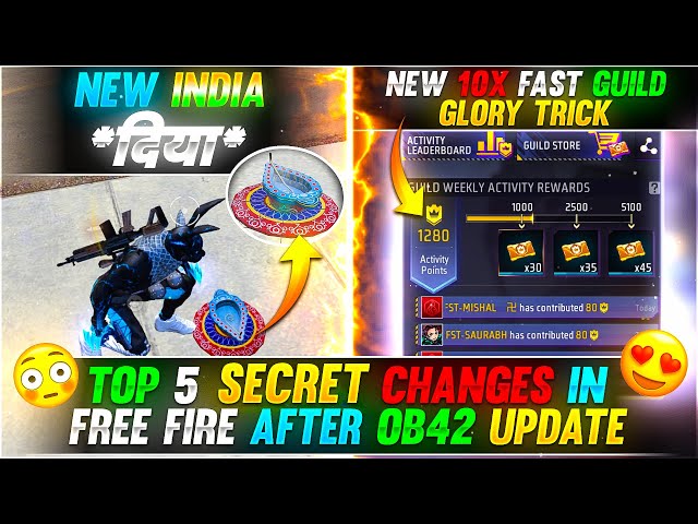 FREE FIRE INDIA OB42 UPDATE 😱GUILD CHANGE PERMANENTLY