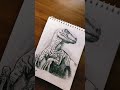 I draw a sketch of Raptor (dinosaur 🦖)