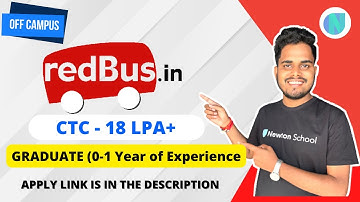 Off campus hiring | redBus Hiring Software Developer | Newton School