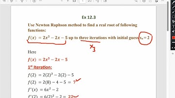 Newton Raphson Method | Ex 12.3 | 2nd year | Numerical Method | Numerical computing