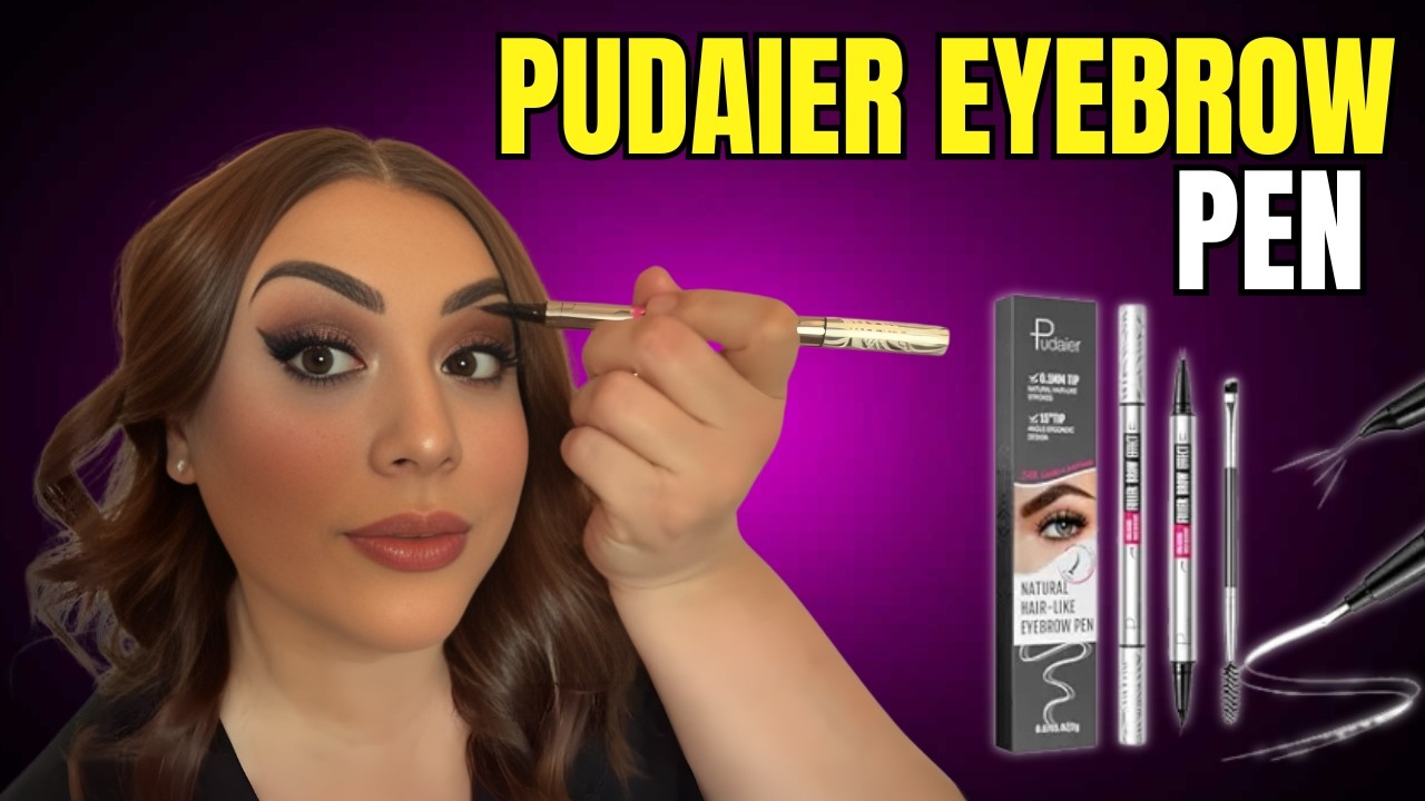 Обзор карандаша для бровей 2-в-1 | Натуральные брови, как у волосков, с помощью Pudaier