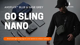 ALPAKA Go Sling Nano - Axoflux™ 600D Blue & Sage Grey