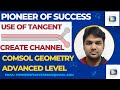 Use of Tangent Option to Create Geometries in COMSOL #tangent #geometry #comsol #microchannel