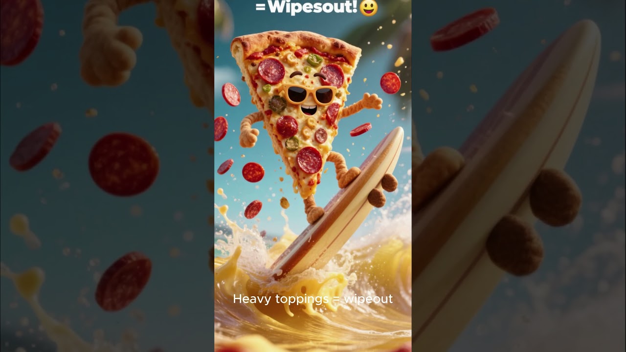 Funny Shorts for Pizza Slices Surfing Cheese Waves #shorts #funny #animals #beaststories