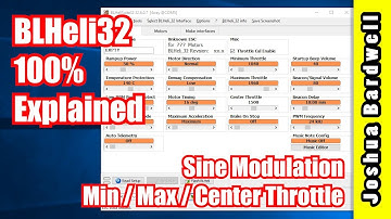 BLHeli32 100% Explained - Part 11 - Sine Modulation, MIn Max Center Throttle