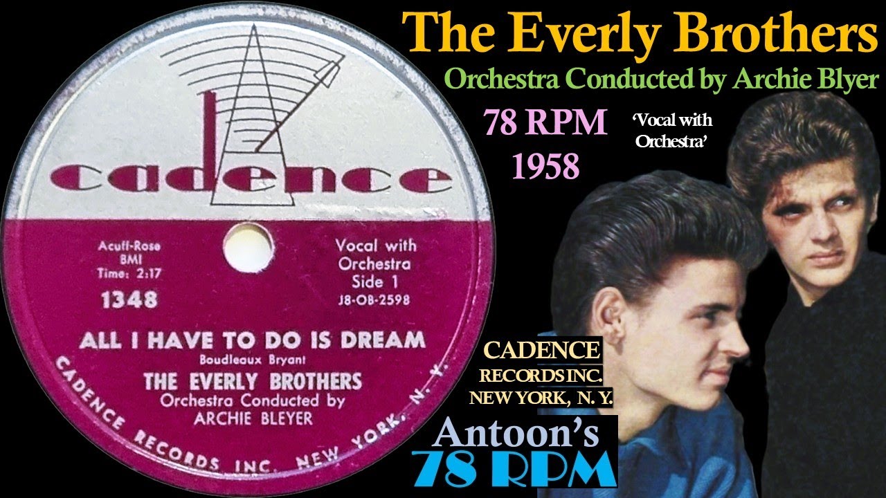 The Everly Brothers All I Have To Do Is Dream The Everly Brothers | All I Have To Do Is Dream | Cadence 78 rpm | 1958