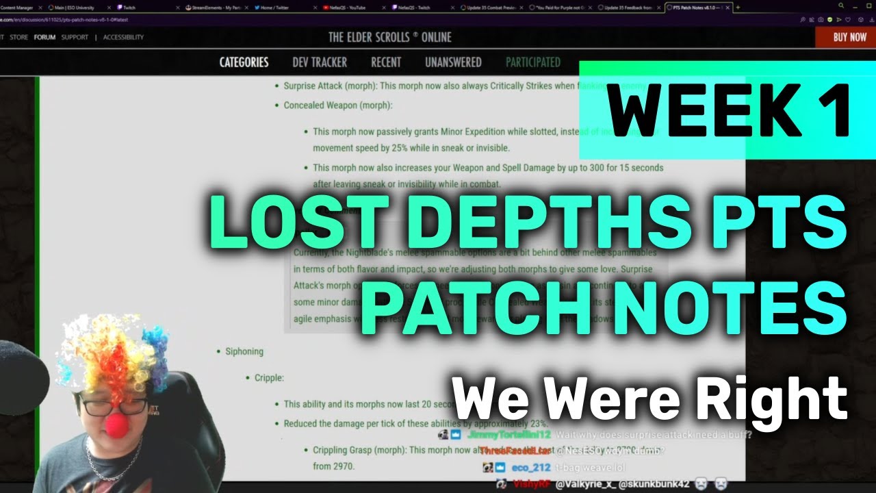 Update 35 PTS Patch Notes . . . We Were Right  The Elder Scrolls Online -  Lost Depths 