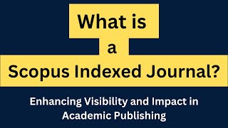 What is Scopus Indexed Journal