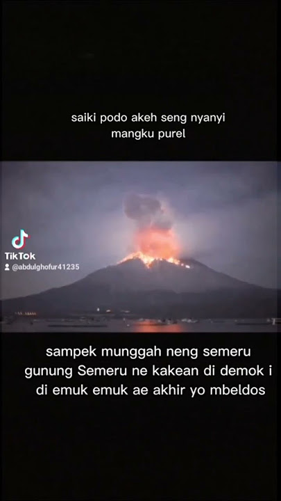 gara gara lagu mangku purel gunung semeru sampek meletus #banyuwangi#mangkupurel #gunungsemeru