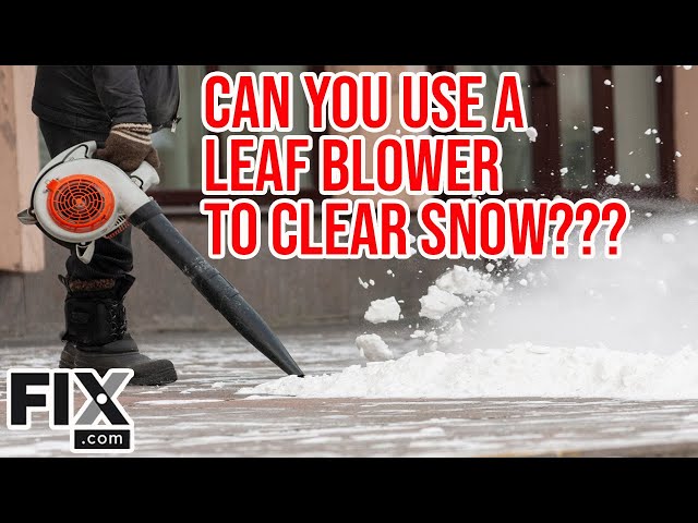 When a leaf blower cannot clear snow