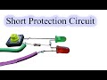 Make a Short circuit protection for dc power supply, short protection circuit