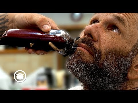 Homeless Gentleman's Amazing Barbershop Transformation (Spread the Love) | South Austin Barbershop