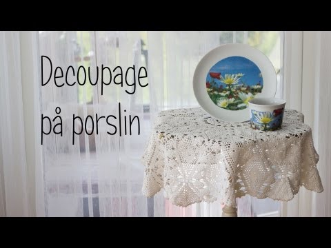 Video: Decoupage På En Glasplade