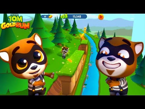 Обогнать хитрого Енота.  Бег за золотом. Talking Tom Gold Run