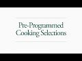 Caf pro steam oven with preprogrammed cooking selections