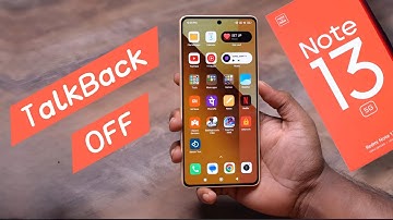 How to Turn OFF Redmi Note 13 Talkback Option | Stop Talk Back Problem in Redmi Note 13 5g