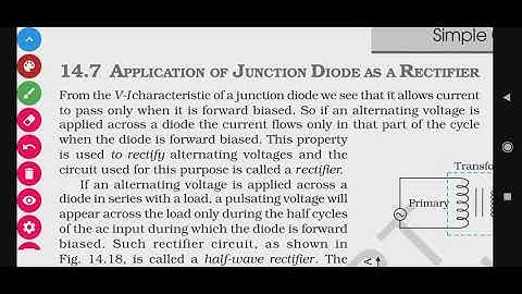 Half Wave Rectifier 14.7 APPLICATION OF JUNCTION DIODE A S A RECTIFIER CH 14 SEMICONDUCTOR