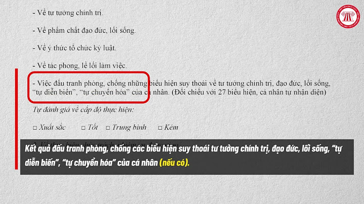 Bản tự kiểm điểm đảng viên theo hướng dẫn 22