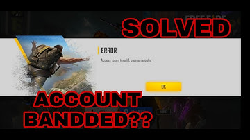 Access token invalid please relogin || free fire network connection error || ACCOUNT BANDED FF
