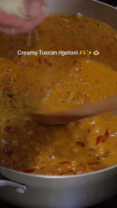 Creamy tuscan rigatoni  #food #pasta #cooking