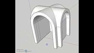 Sketchup 3D modelling of Groin Vault /Barrel Vault #vault #sketchup3d