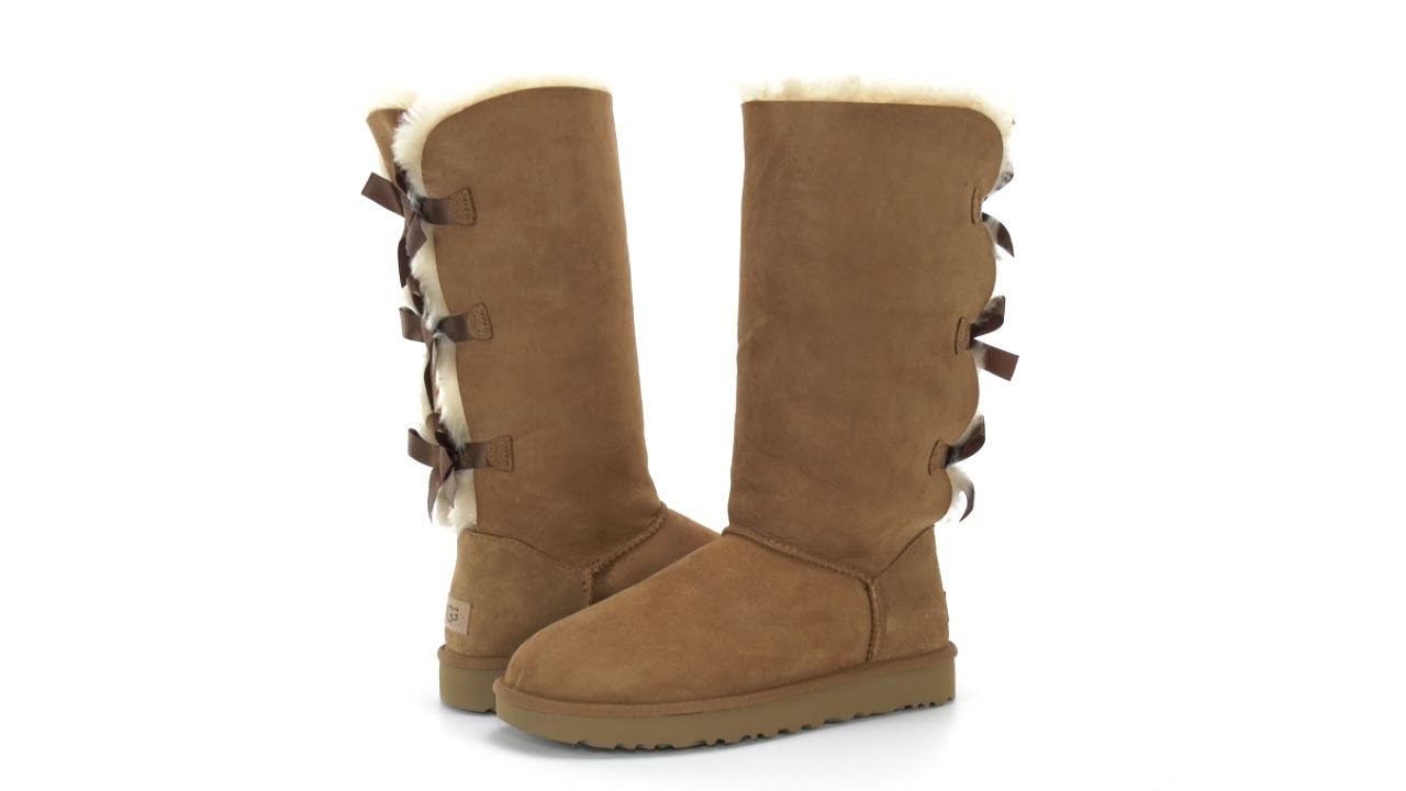 UGG Bailey Bow II Calf Boots Chestnut Suede - Women's Ankle Boots