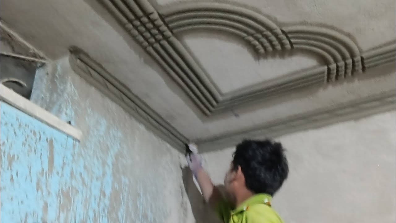 One room cement P O P design new ideas design 