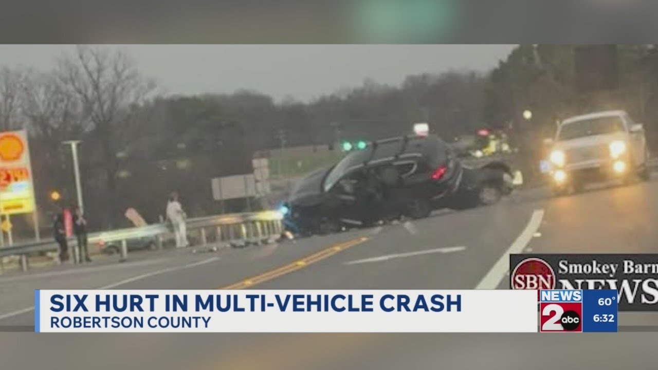 6 hurt after multi-vehicle crash in Robertson County - YouTube