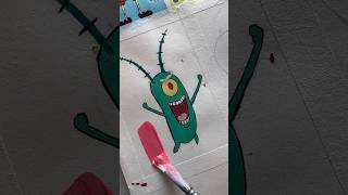 Sponge Bob characters’ paintings-Plankton (full) ✨🎨🧑‍🎨 #acrylicpainting #art