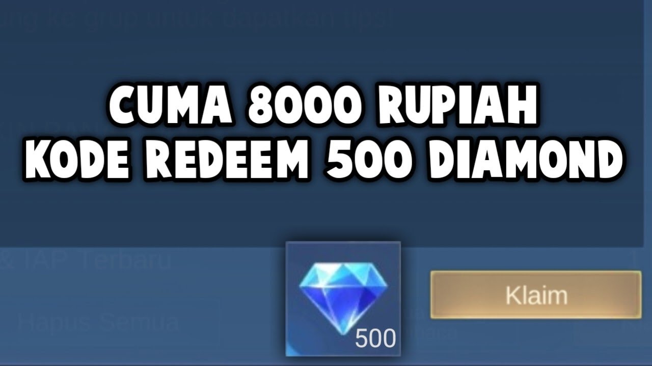 CARA DAPETIN KODE REDEEM 500 DIAMOND CUMA 8000 RUPIAH ! LANGSUNG GUA ...