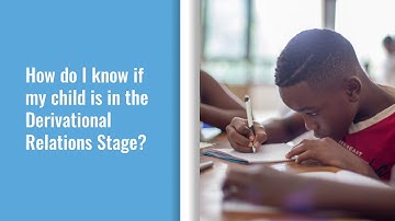 Derivational Relations Stage