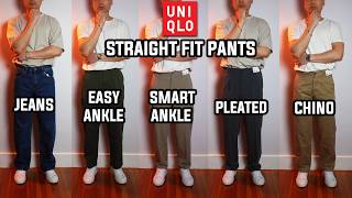 COMPLETE Guide To Uniqlo Straight Leg Pants (Jeans, Easy Ankle, Smart Ankle, Pleated, Chinos)