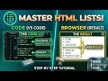 HTML Lists Tutorial | Ordered, Unordered & Description List in Urdu 🔥