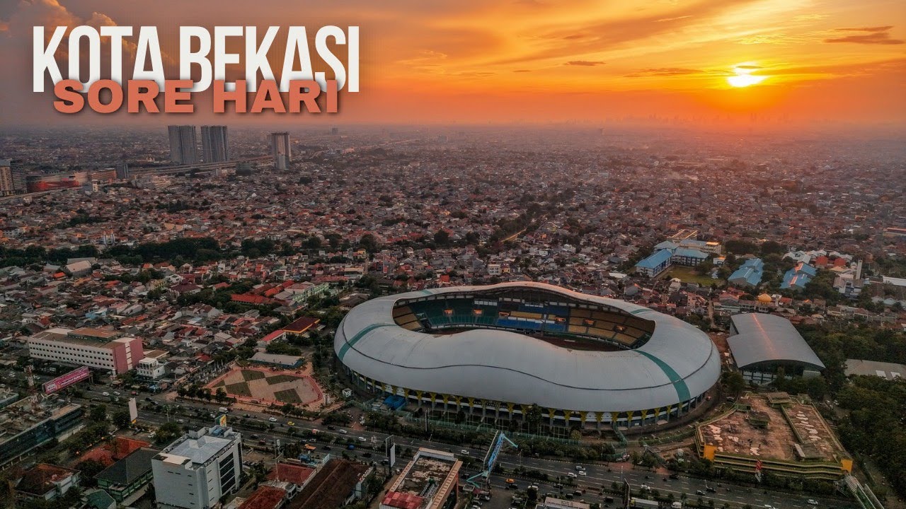 Kota Bekasi di sore hari dengan Drone DJI Air 3s 