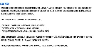 Which is a wildlife species category that state resource agencies may use